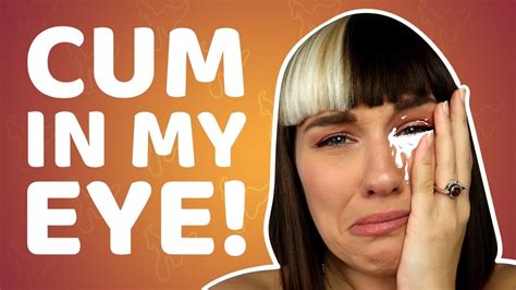 cum in her eye|cum.